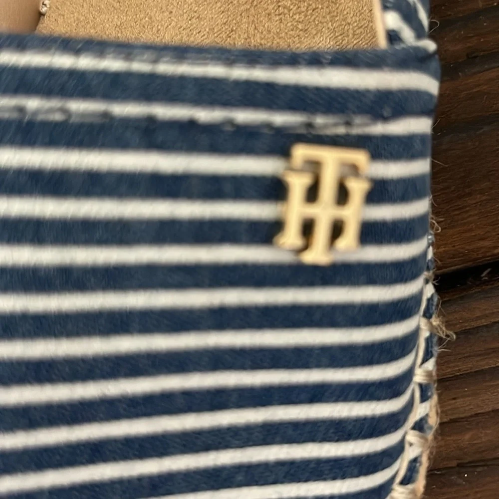 Tommy Hilfiger Navy and White Espadrilles